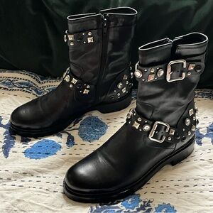 La CANADIENNE Black Studded Combat Boots